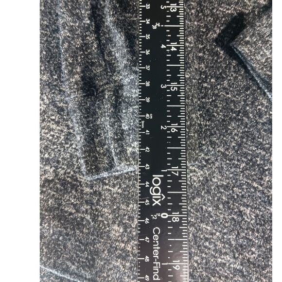 Soft Surrounding Gray Knit Hood Tunic Top Small Cozy Lightweight Lounge Pullover - Picture 4 of 9